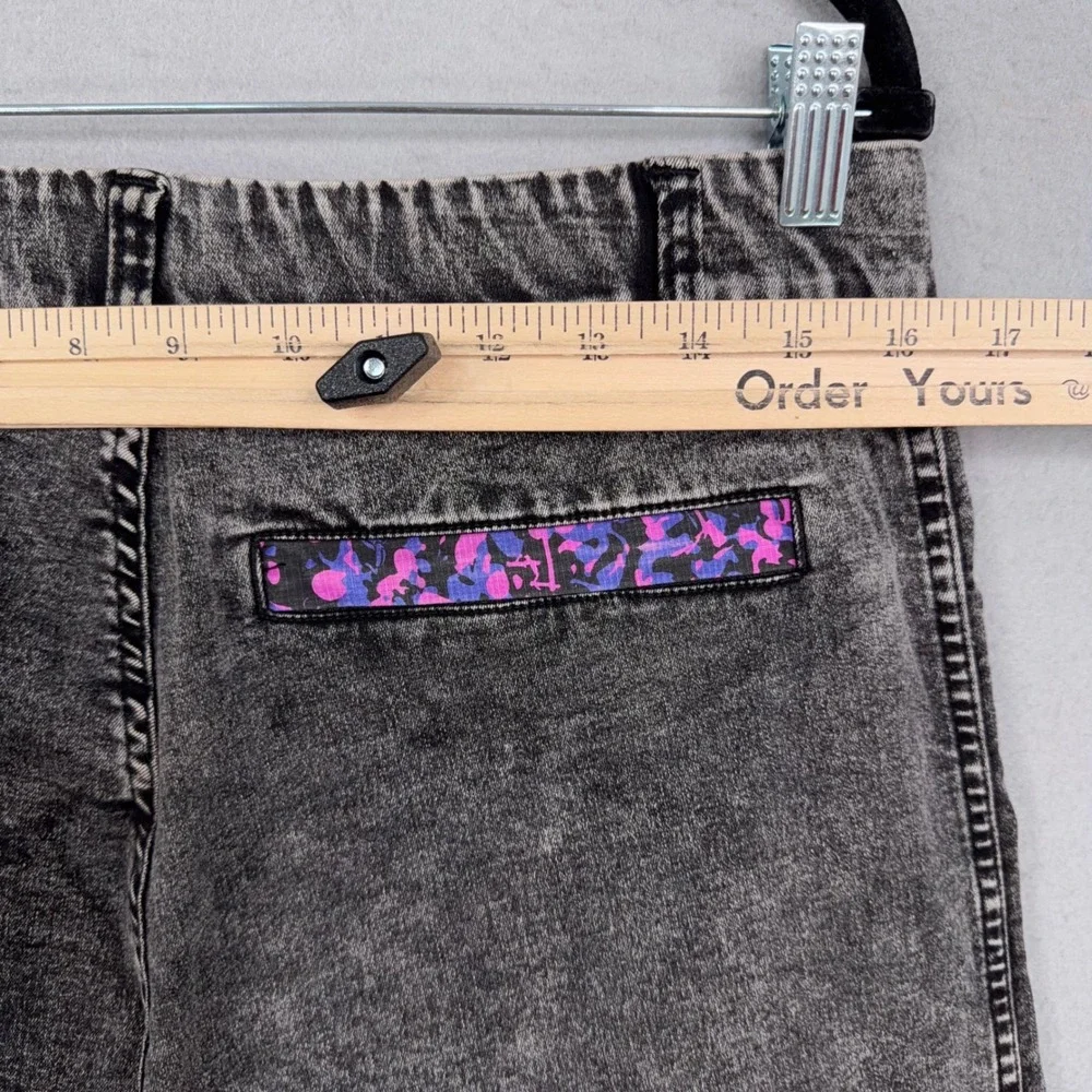 Pit Viper Mens Medium Gray Acid Wash Sport Denim Jogger Pants Streetwear Y2K